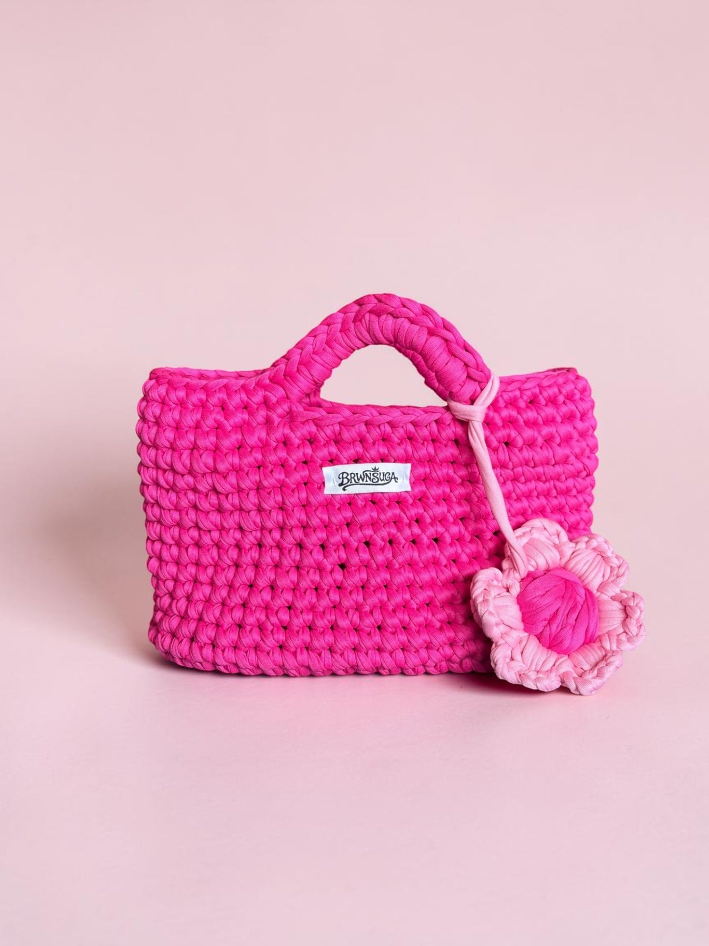 Tote Bag with Flower Charm
