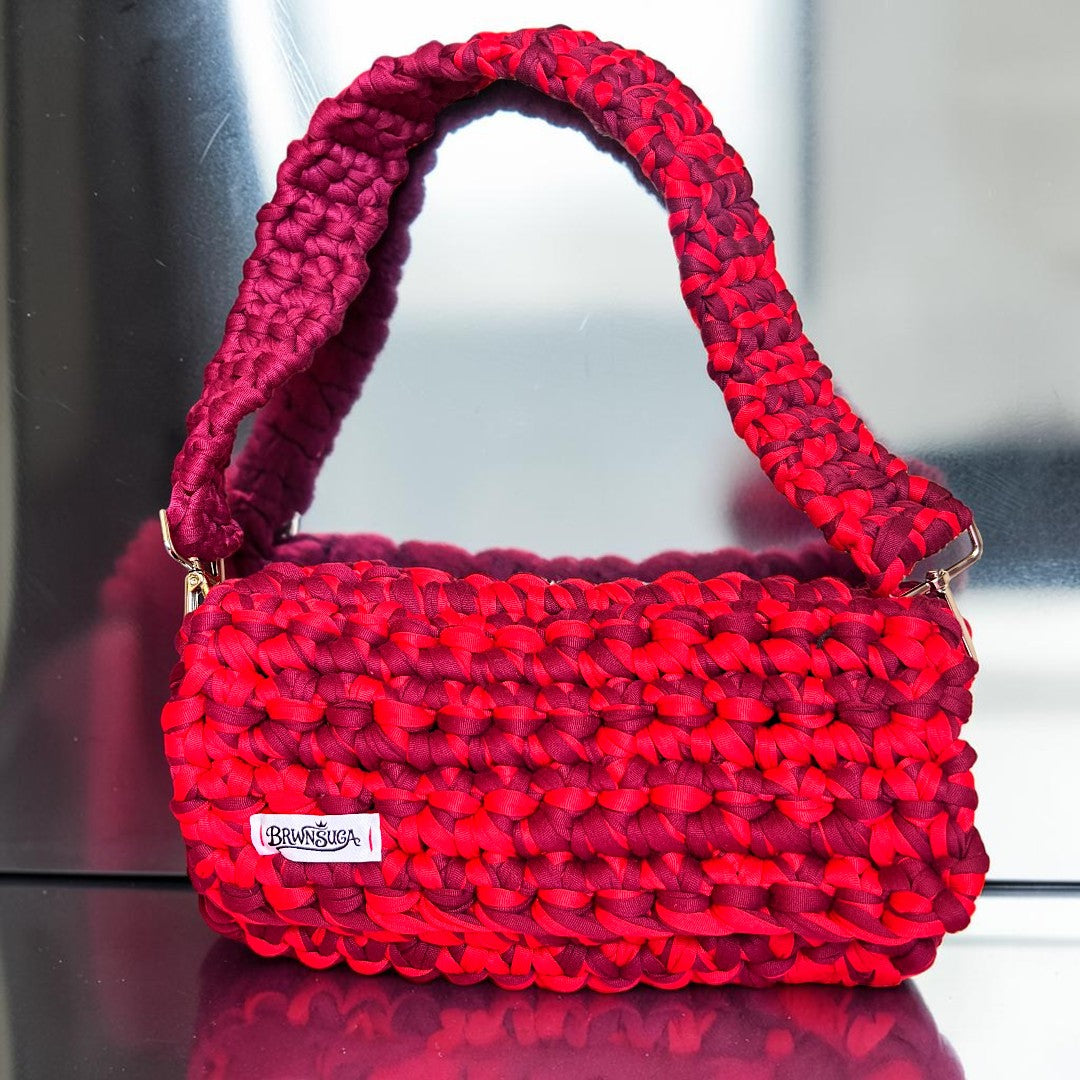 Red & Burgundy Shoulder Bag