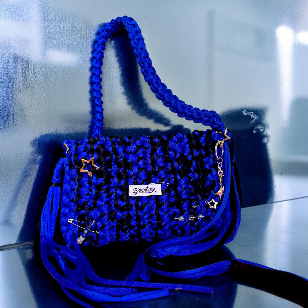 Cobalt Blue and Black Crossbody