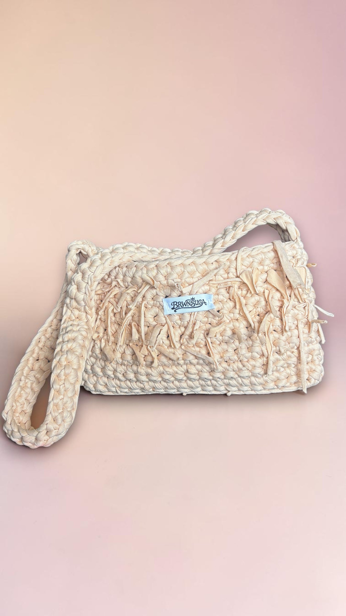 Tan Distressed Crossbody
