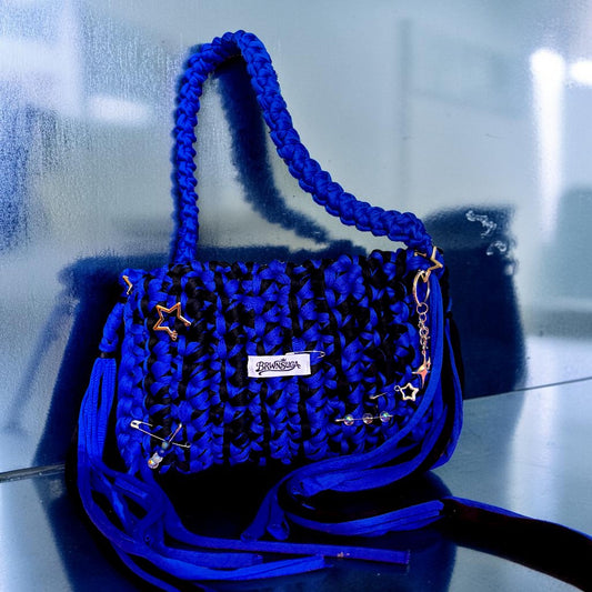 Cobalt Blue and Black Crossbody
